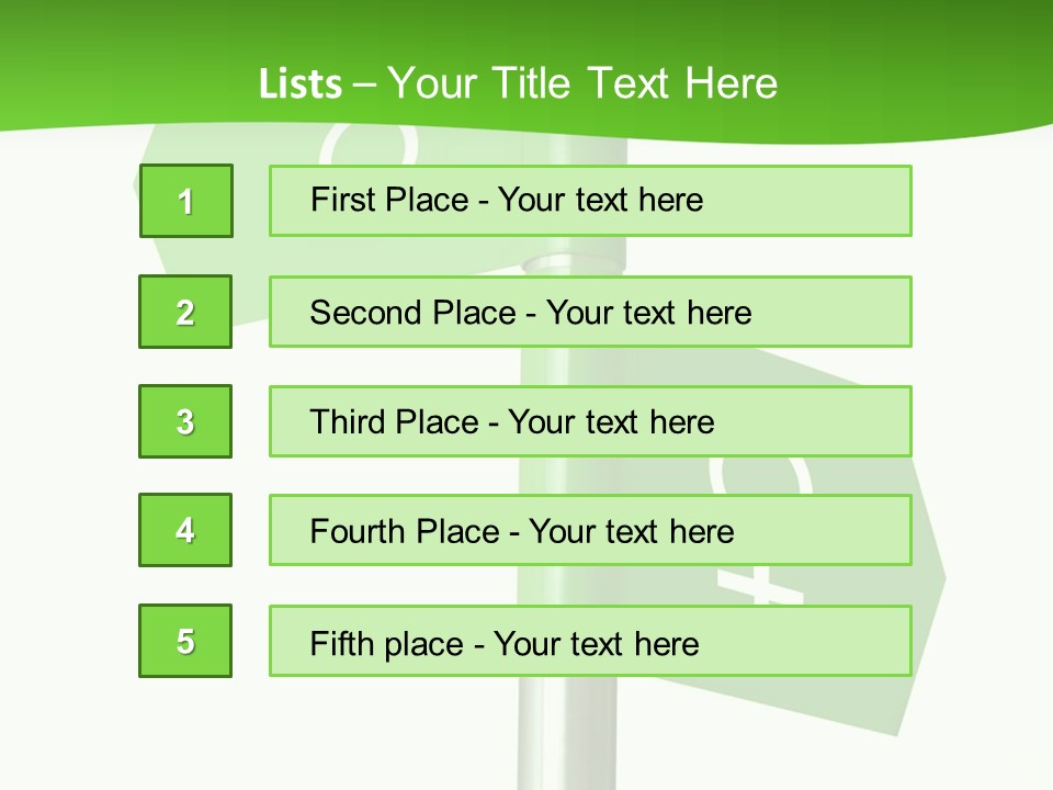 Lades To The Left, Gentlemen To The Right - Sign Post 0924_01 PowerPoint Template