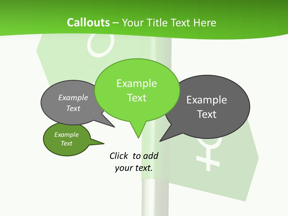 Lades To The Left, Gentlemen To The Right - Sign Post 0924_01 PowerPoint Template