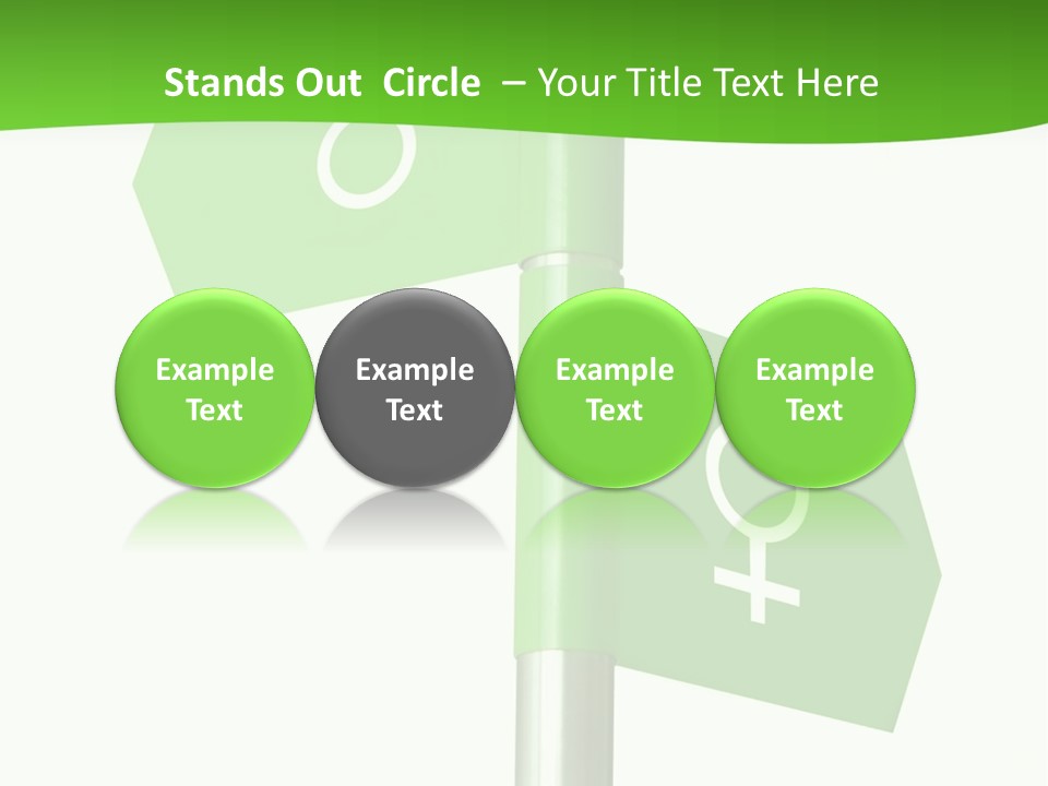 Lades To The Left, Gentlemen To The Right - Sign Post 0924_01 PowerPoint Template