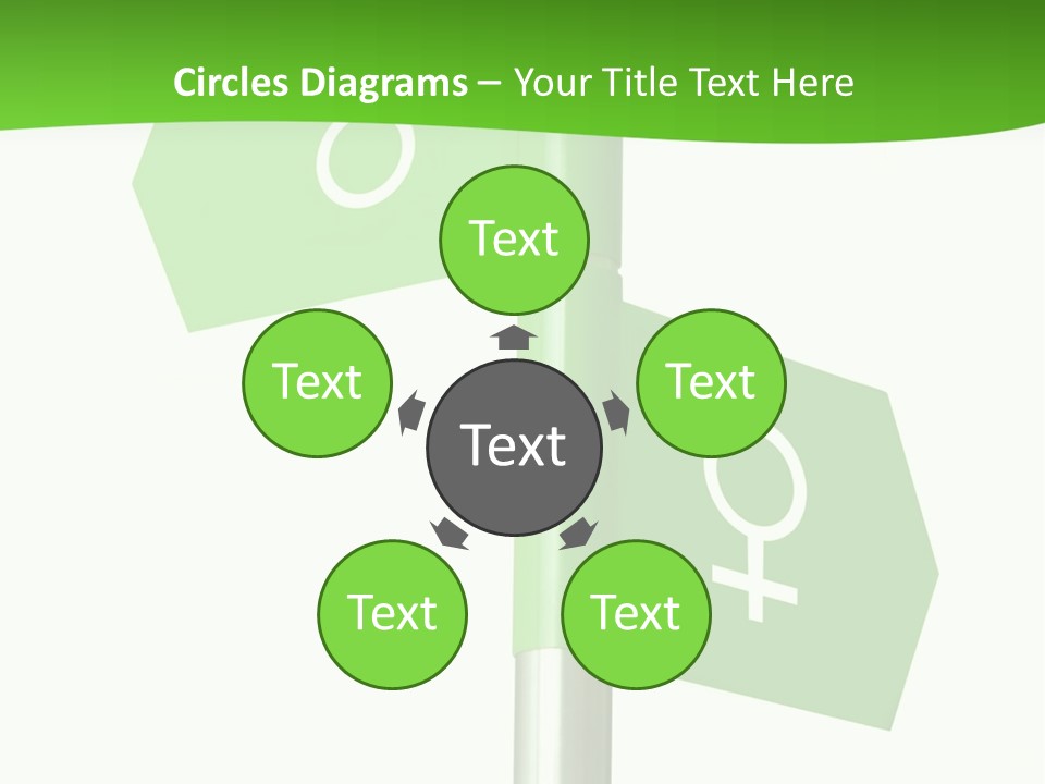 Lades To The Left, Gentlemen To The Right - Sign Post 0924_01 PowerPoint Template