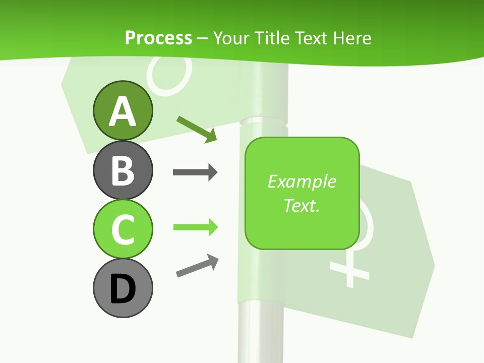 Lades To The Left, Gentlemen To The Right - Sign Post 0924_01 PowerPoint Template