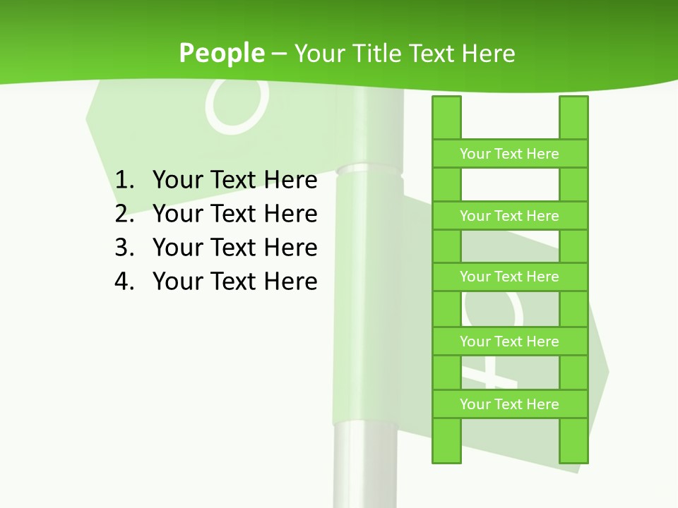 Lades To The Left, Gentlemen To The Right - Sign Post 0924_01 PowerPoint Template