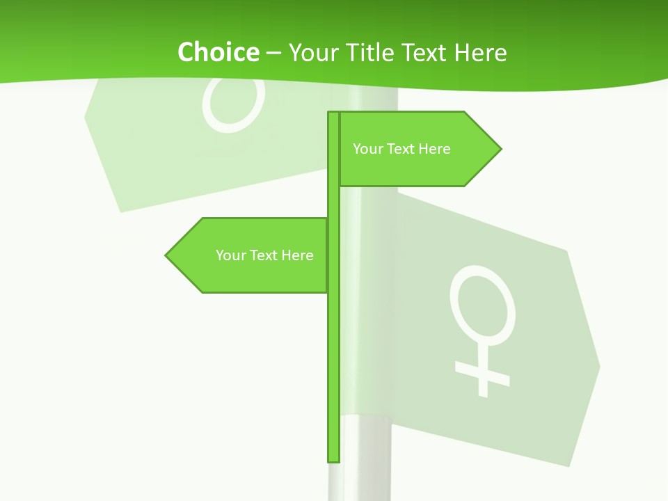 Lades To The Left, Gentlemen To The Right - Sign Post 0924_01 PowerPoint Template