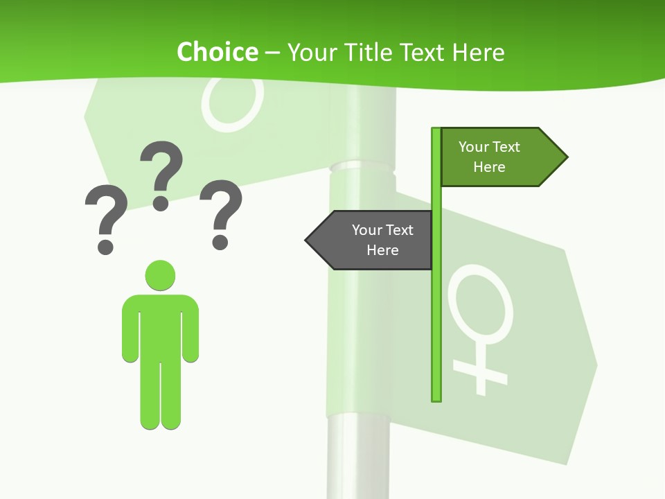 Lades To The Left, Gentlemen To The Right - Sign Post 0924_01 PowerPoint Template