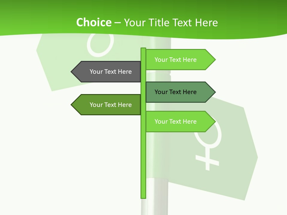 Lades To The Left, Gentlemen To The Right - Sign Post 0924_01 PowerPoint Template