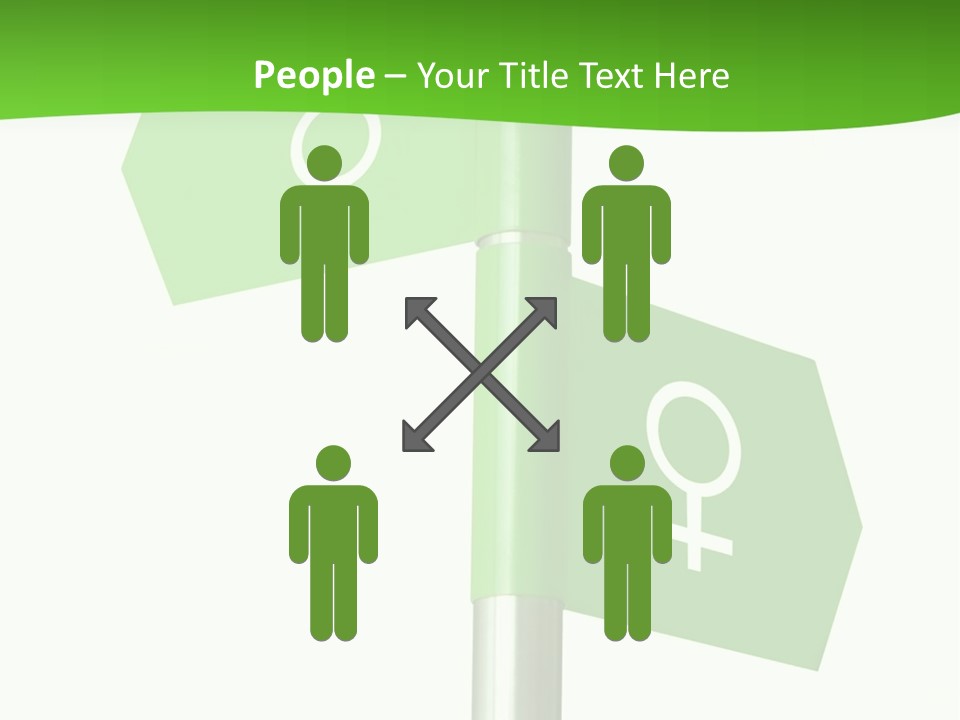 Lades To The Left, Gentlemen To The Right - Sign Post 0924_01 PowerPoint Template