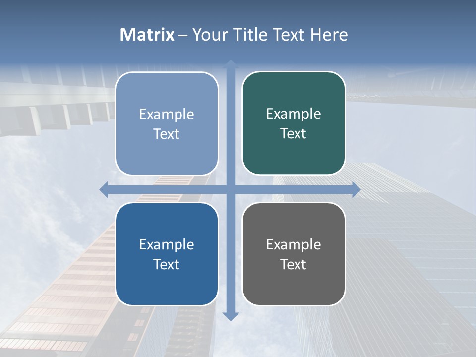 Downtown Calgary Office Buildings Soaring Into The Skyline While Gleaming In The Sun PowerPoint Template