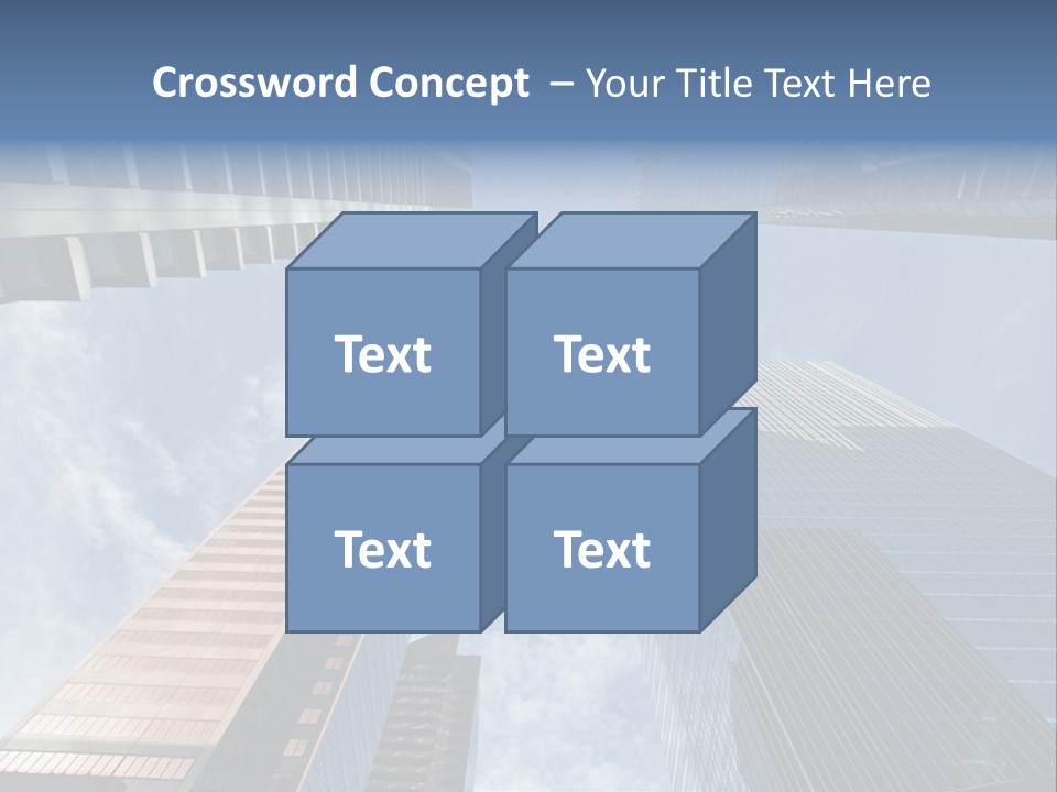Downtown Calgary Office Buildings Soaring Into The Skyline While Gleaming In The Sun PowerPoint Template