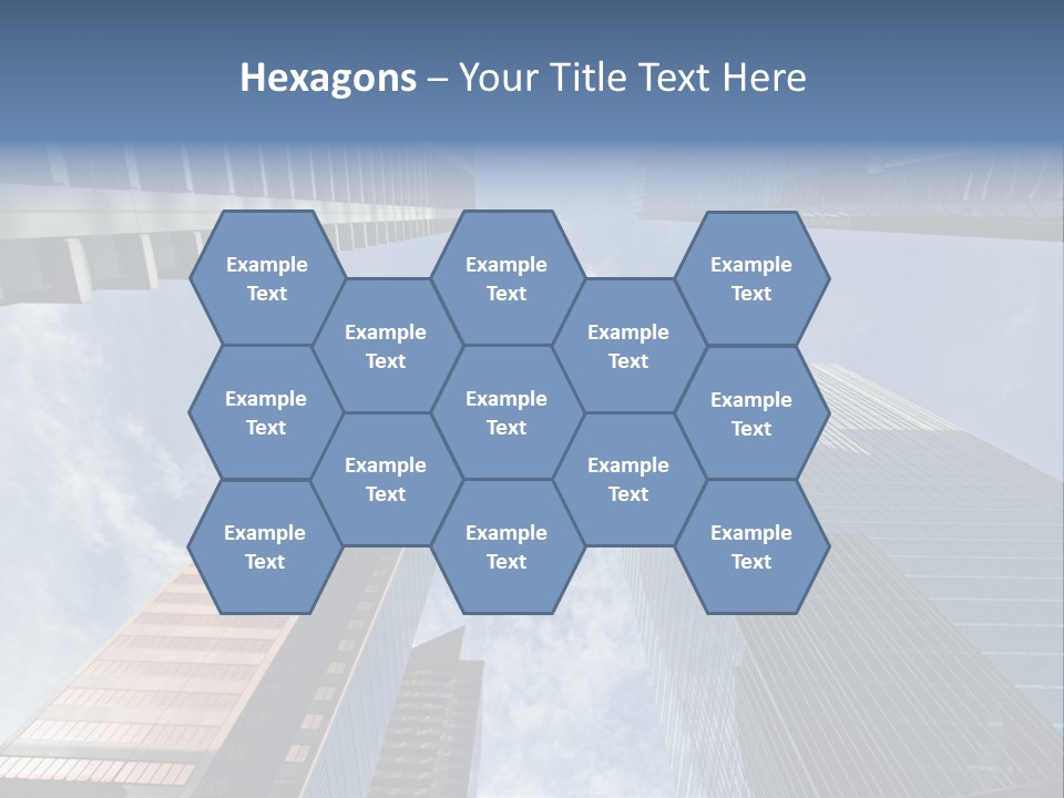 Downtown Calgary Office Buildings Soaring Into The Skyline While Gleaming In The Sun PowerPoint Template