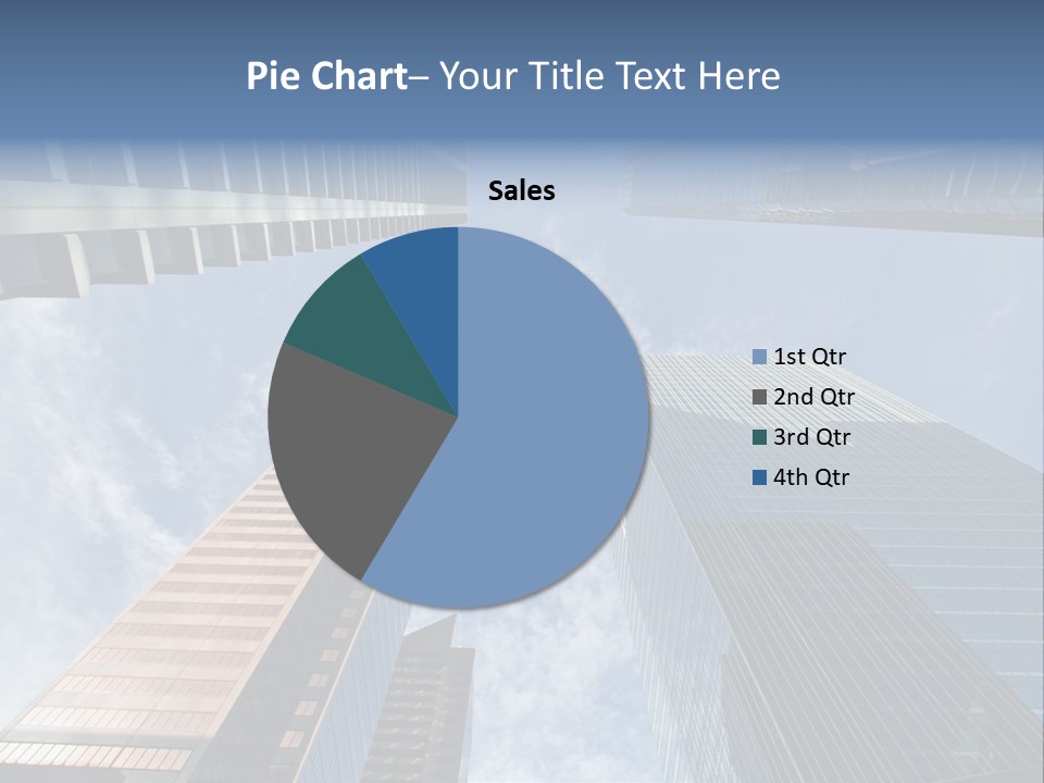 Downtown Calgary Office Buildings Soaring Into The Skyline While Gleaming In The Sun PowerPoint Template