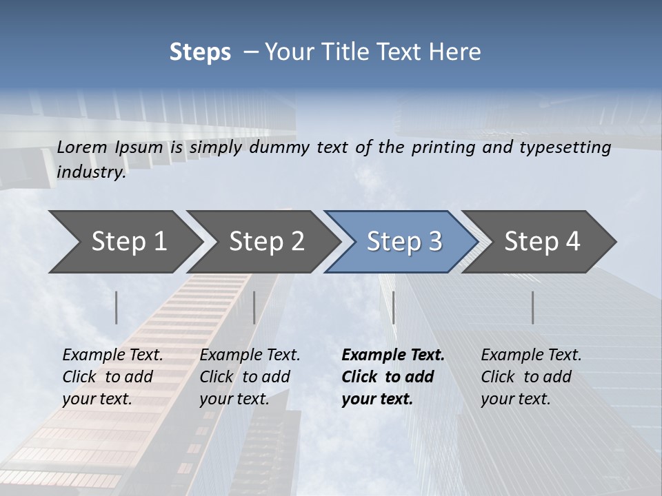 Downtown Calgary Office Buildings Soaring Into The Skyline While Gleaming In The Sun PowerPoint Template