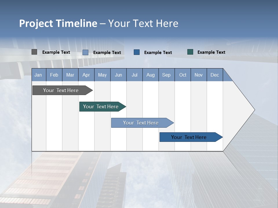 Downtown Calgary Office Buildings Soaring Into The Skyline While Gleaming In The Sun PowerPoint Template