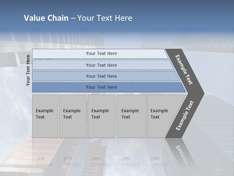 Downtown Calgary Office Buildings Soaring Into The Skyline While Gleaming In The Sun PowerPoint Template