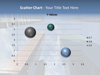 Downtown Calgary Office Buildings Soaring Into The Skyline While Gleaming In The Sun PowerPoint Template