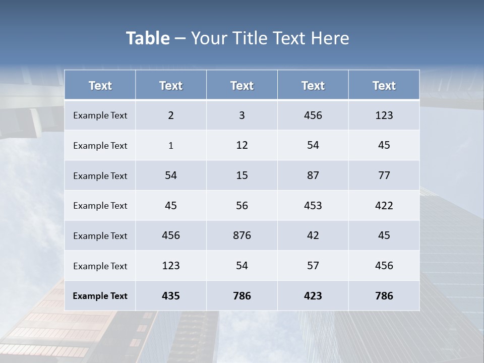 Downtown Calgary Office Buildings Soaring Into The Skyline While Gleaming In The Sun PowerPoint Template