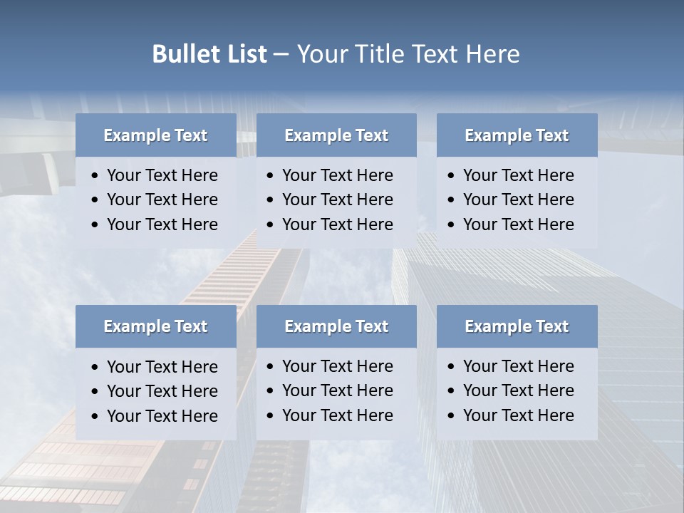 Downtown Calgary Office Buildings Soaring Into The Skyline While Gleaming In The Sun PowerPoint Template