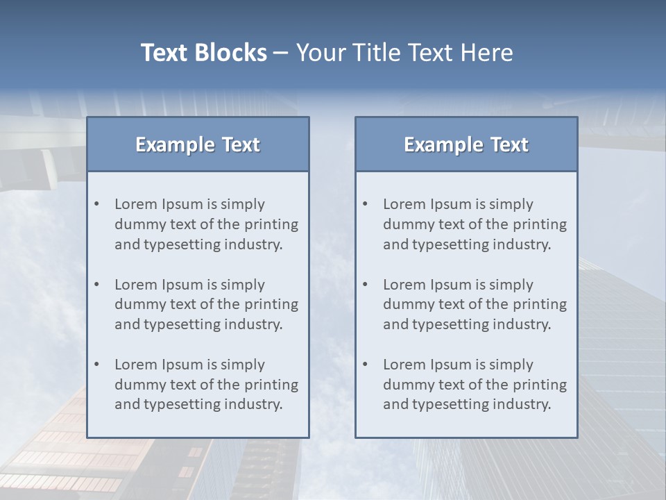 Downtown Calgary Office Buildings Soaring Into The Skyline While Gleaming In The Sun PowerPoint Template