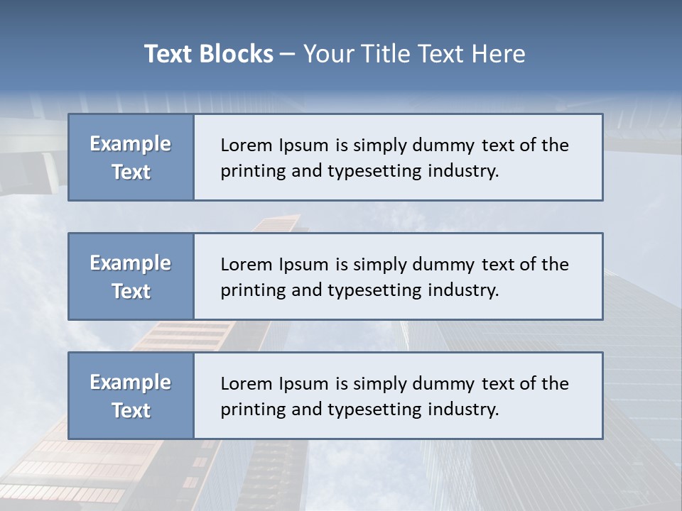 Downtown Calgary Office Buildings Soaring Into The Skyline While Gleaming In The Sun PowerPoint Template