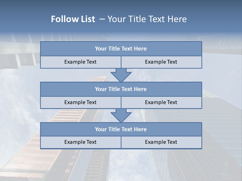 Downtown Calgary Office Buildings Soaring Into The Skyline While Gleaming In The Sun PowerPoint Template