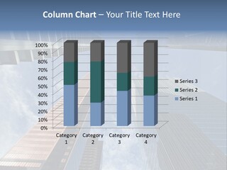 Downtown Calgary Office Buildings Soaring Into The Skyline While Gleaming In The Sun PowerPoint Template