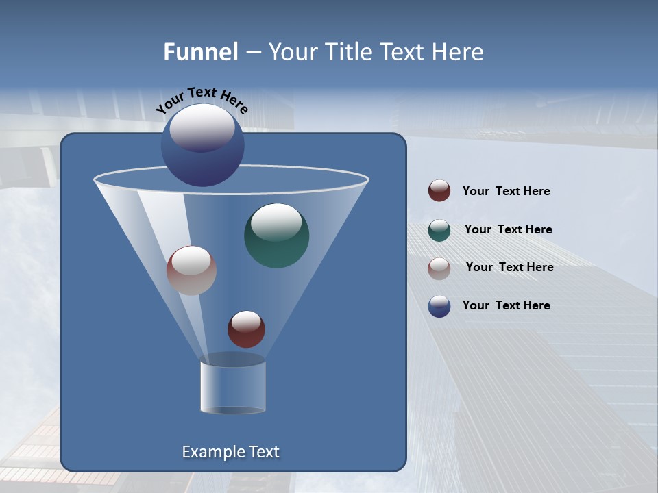 Downtown Calgary Office Buildings Soaring Into The Skyline While Gleaming In The Sun PowerPoint Template