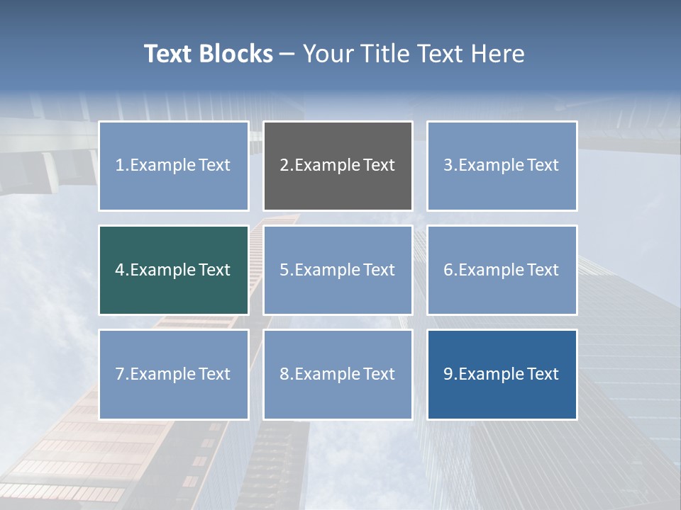 Downtown Calgary Office Buildings Soaring Into The Skyline While Gleaming In The Sun PowerPoint Template