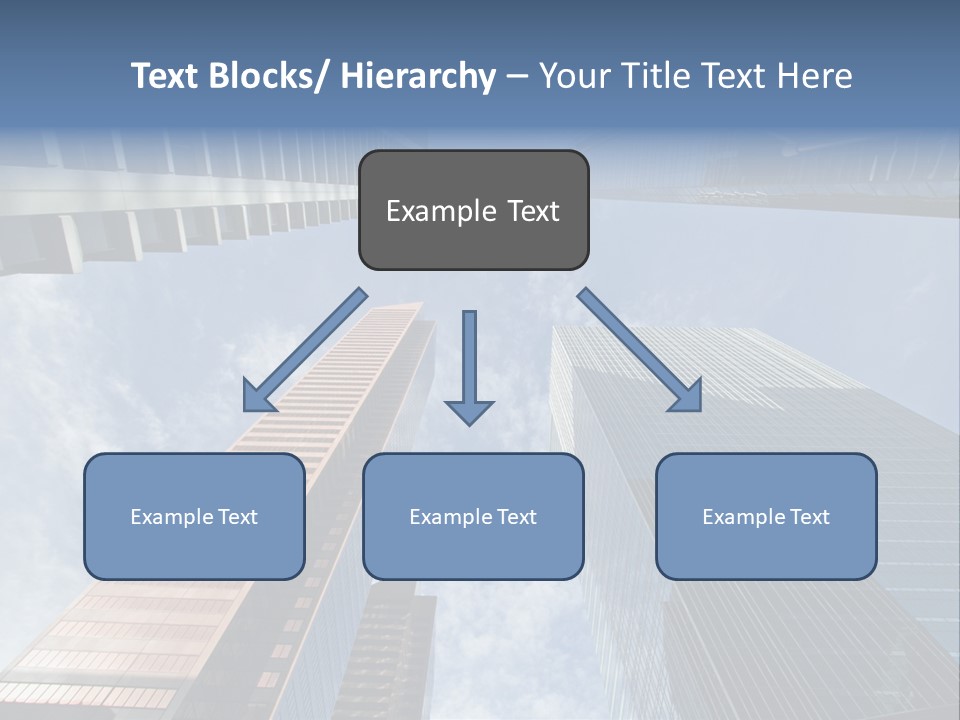 Downtown Calgary Office Buildings Soaring Into The Skyline While Gleaming In The Sun PowerPoint Template