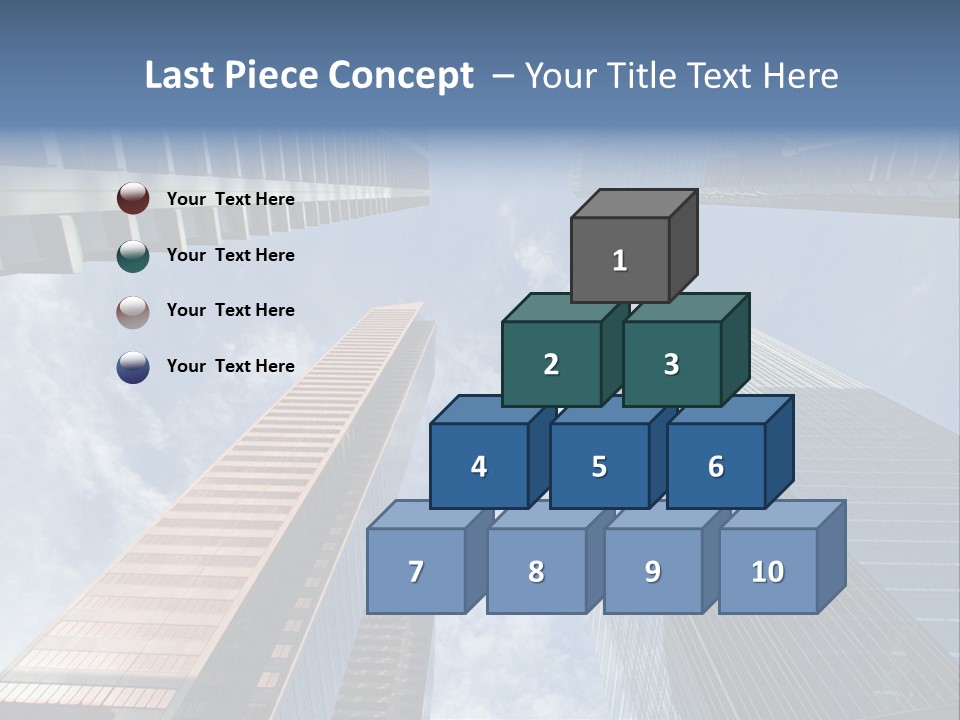 Downtown Calgary Office Buildings Soaring Into The Skyline While Gleaming In The Sun PowerPoint Template