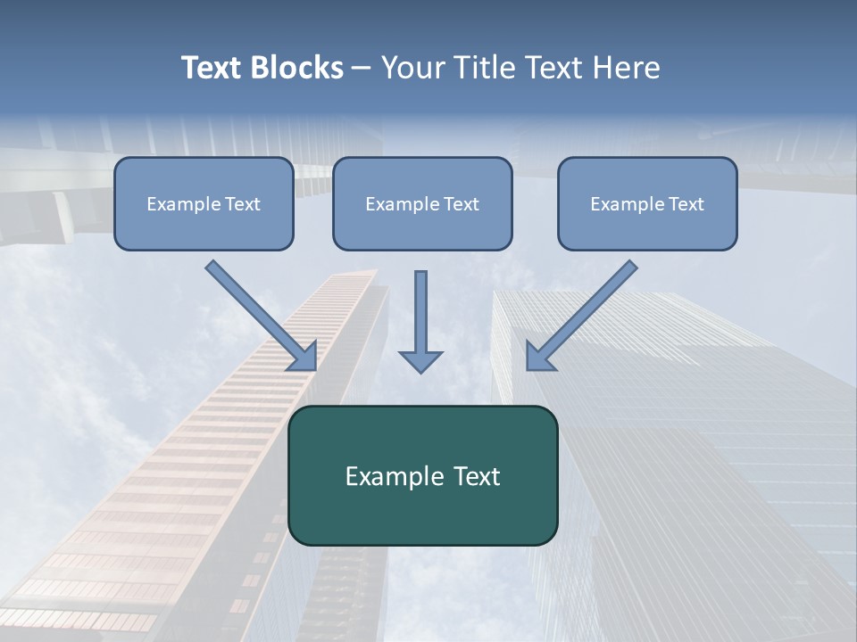 Downtown Calgary Office Buildings Soaring Into The Skyline While Gleaming In The Sun PowerPoint Template