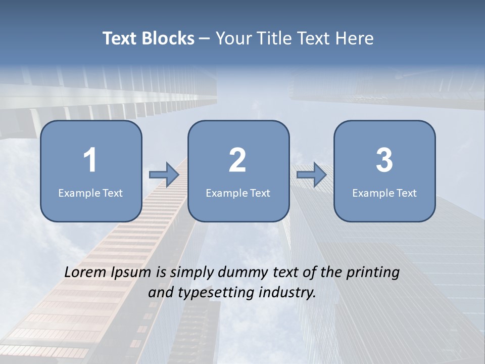 Downtown Calgary Office Buildings Soaring Into The Skyline While Gleaming In The Sun PowerPoint Template