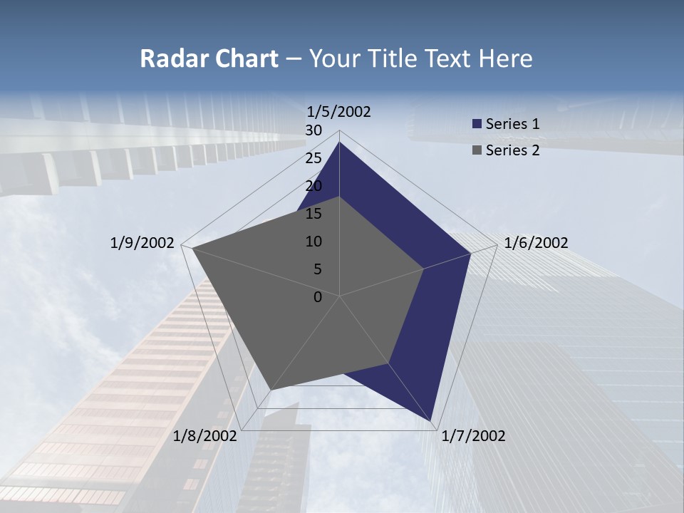 Downtown Calgary Office Buildings Soaring Into The Skyline While Gleaming In The Sun PowerPoint Template