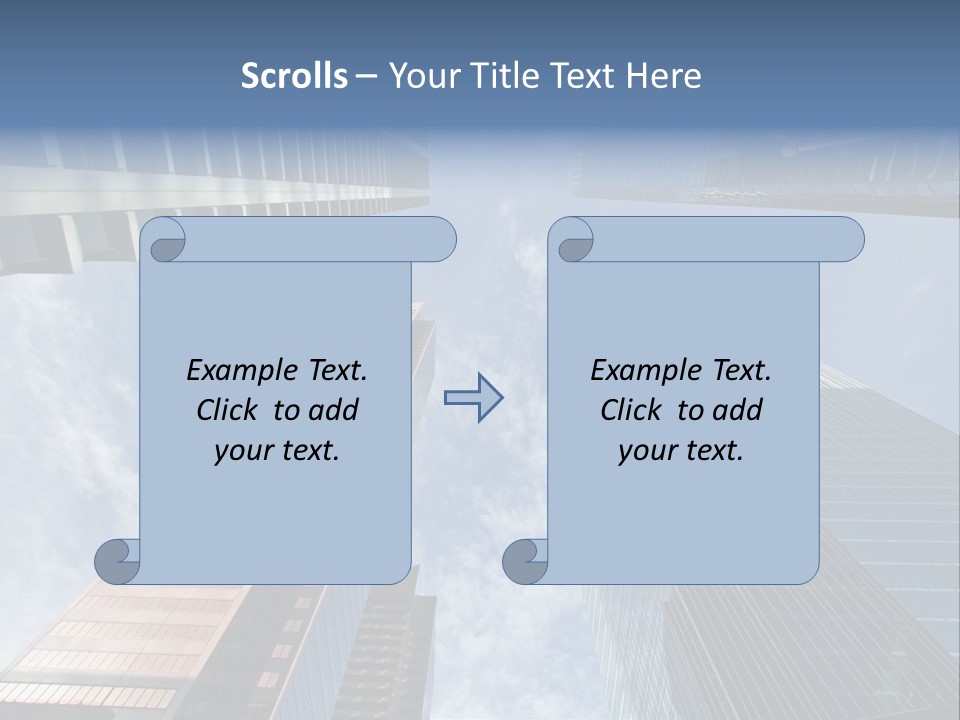 Downtown Calgary Office Buildings Soaring Into The Skyline While Gleaming In The Sun PowerPoint Template