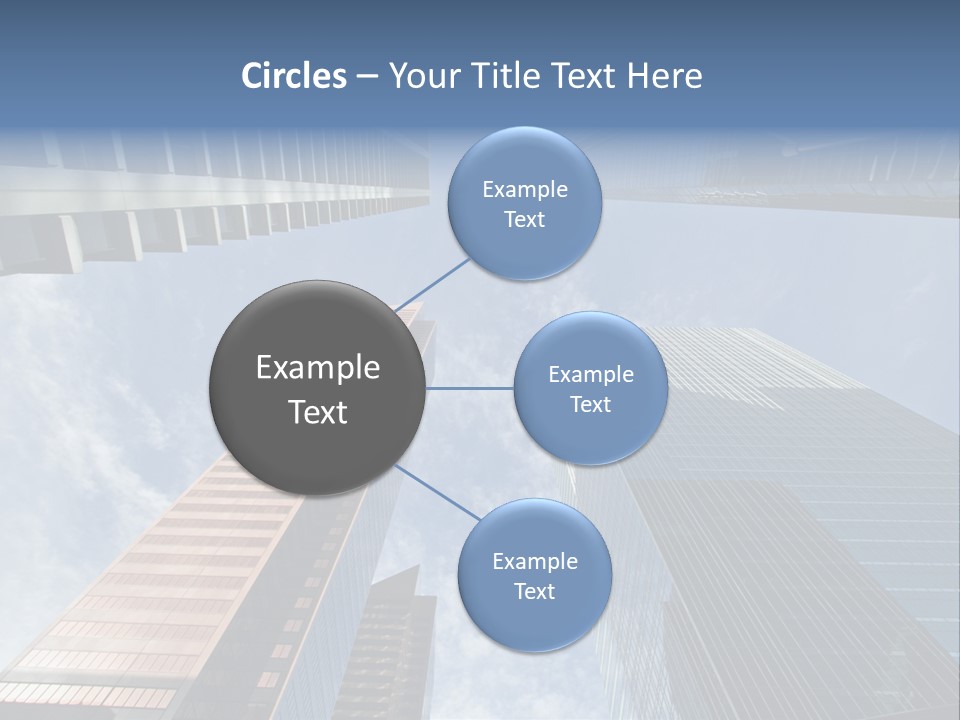 Downtown Calgary Office Buildings Soaring Into The Skyline While Gleaming In The Sun PowerPoint Template