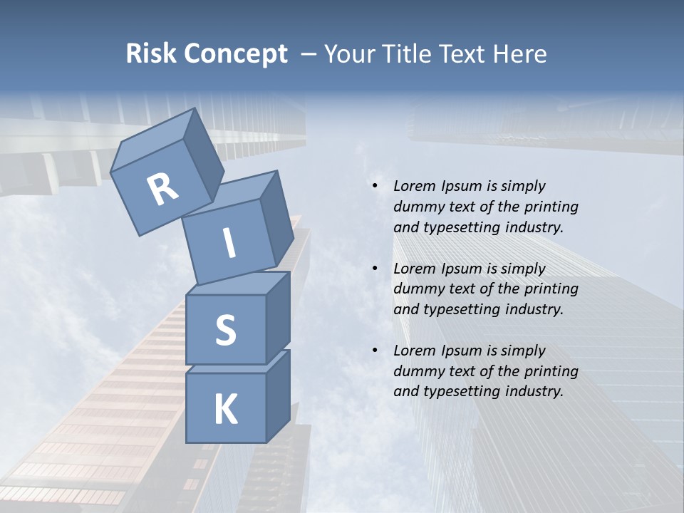 Downtown Calgary Office Buildings Soaring Into The Skyline While Gleaming In The Sun PowerPoint Template