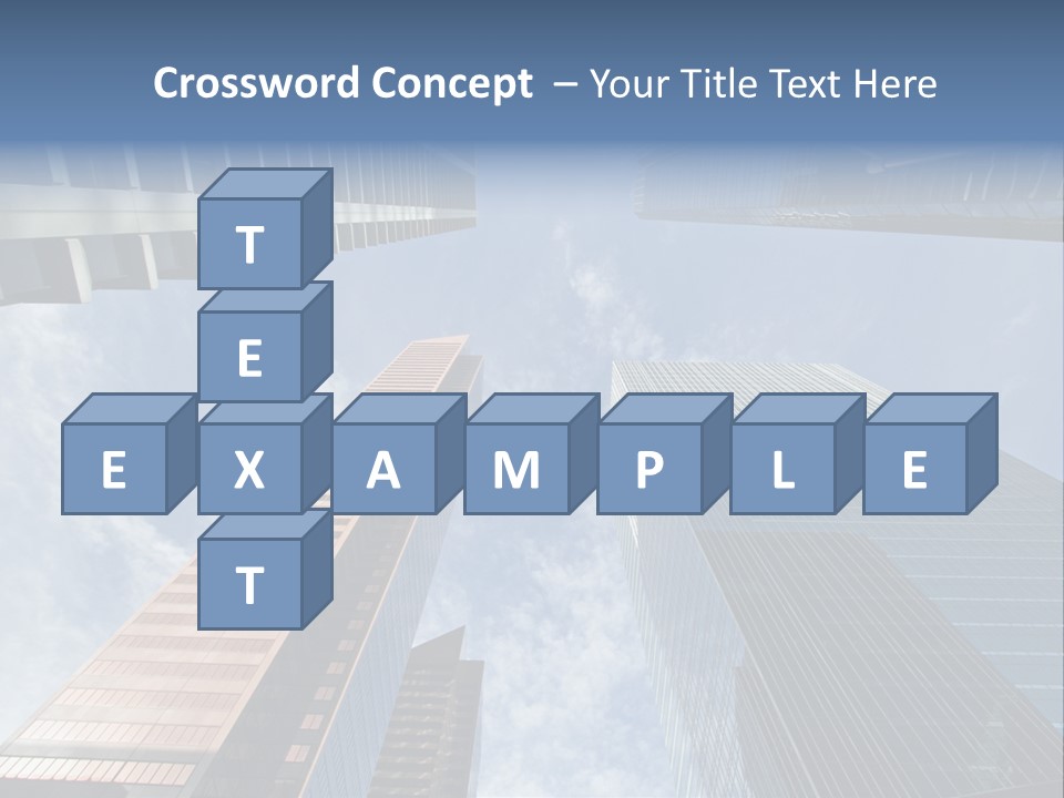 Downtown Calgary Office Buildings Soaring Into The Skyline While Gleaming In The Sun PowerPoint Template