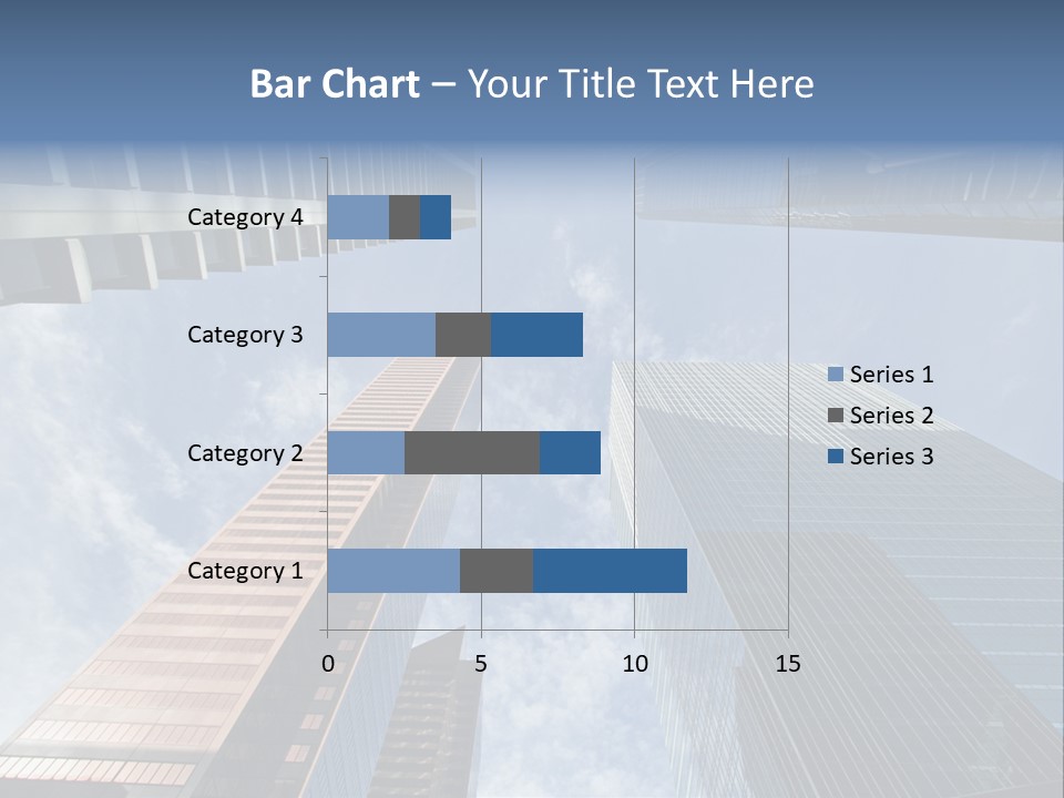Downtown Calgary Office Buildings Soaring Into The Skyline While Gleaming In The Sun PowerPoint Template