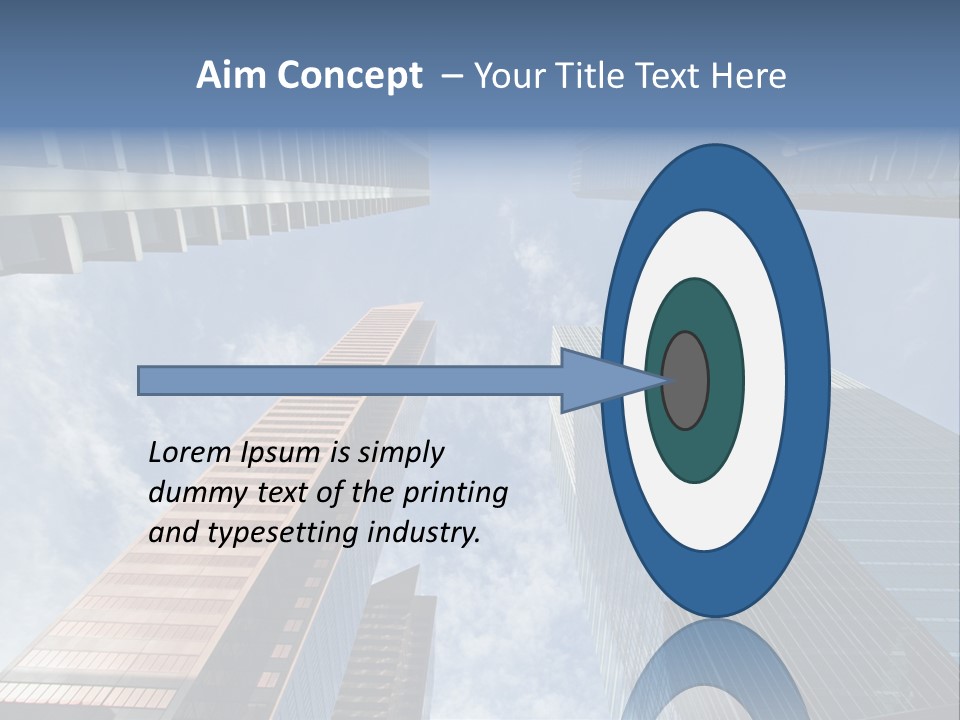 Downtown Calgary Office Buildings Soaring Into The Skyline While Gleaming In The Sun PowerPoint Template