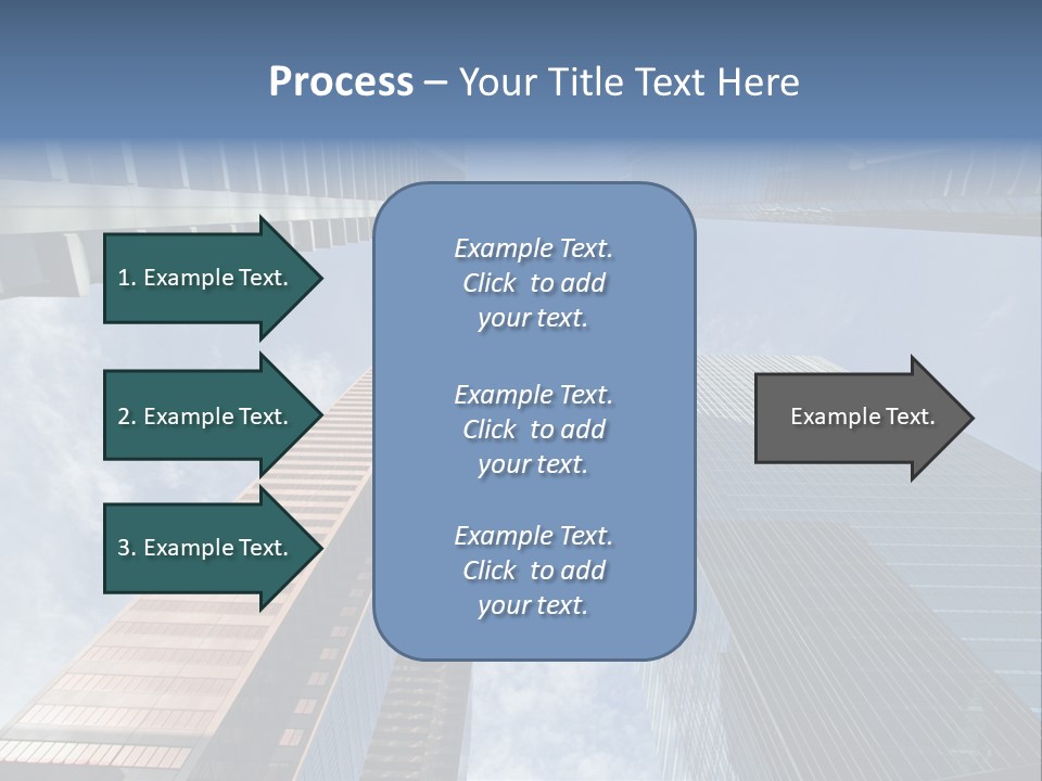 Downtown Calgary Office Buildings Soaring Into The Skyline While Gleaming In The Sun PowerPoint Template