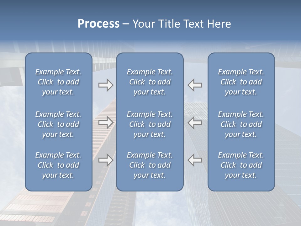 Downtown Calgary Office Buildings Soaring Into The Skyline While Gleaming In The Sun PowerPoint Template