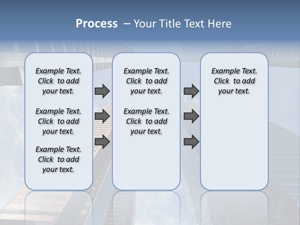 Downtown Calgary Office Buildings Soaring Into The Skyline While Gleaming In The Sun PowerPoint Template