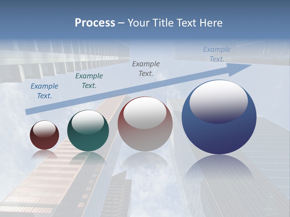 Downtown Calgary Office Buildings Soaring Into The Skyline While Gleaming In The Sun PowerPoint Template