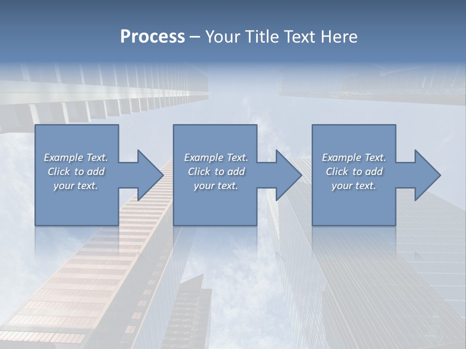 Downtown Calgary Office Buildings Soaring Into The Skyline While Gleaming In The Sun PowerPoint Template