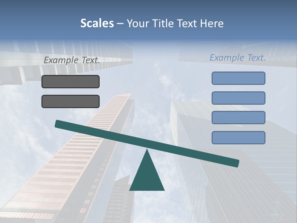 Downtown Calgary Office Buildings Soaring Into The Skyline While Gleaming In The Sun PowerPoint Template