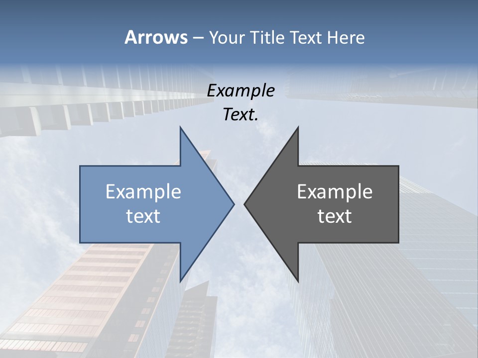 Downtown Calgary Office Buildings Soaring Into The Skyline While Gleaming In The Sun PowerPoint Template