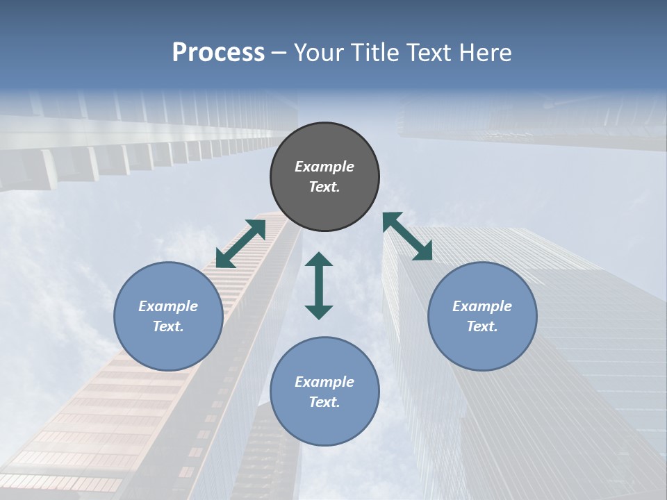 Downtown Calgary Office Buildings Soaring Into The Skyline While Gleaming In The Sun PowerPoint Template