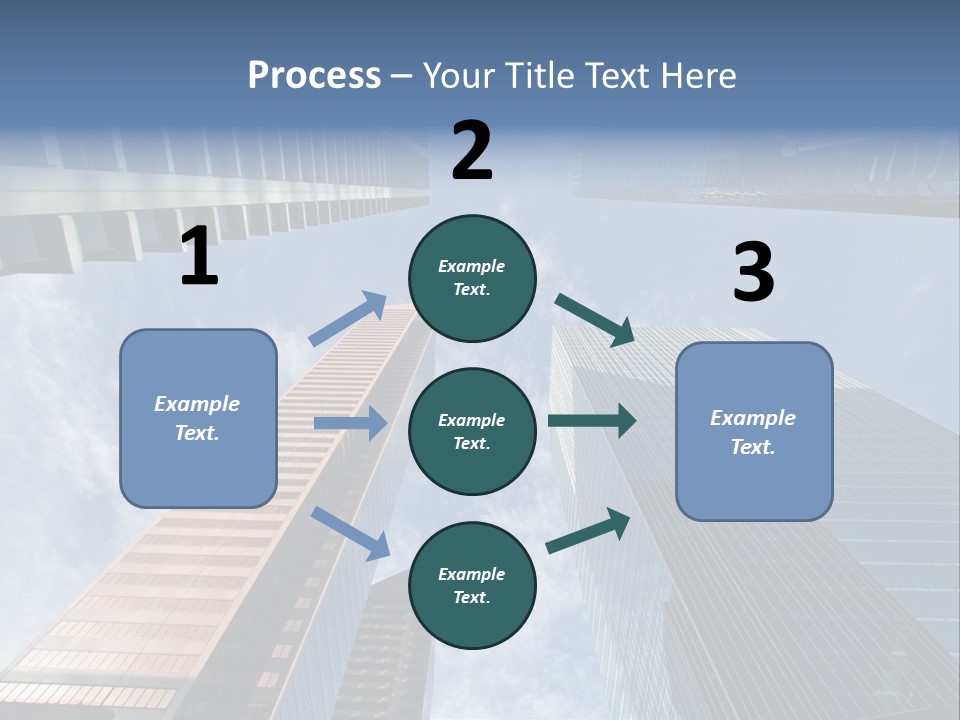 Downtown Calgary Office Buildings Soaring Into The Skyline While Gleaming In The Sun PowerPoint Template