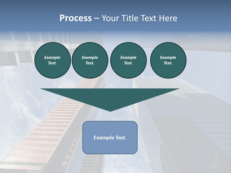 Downtown Calgary Office Buildings Soaring Into The Skyline While Gleaming In The Sun PowerPoint Template