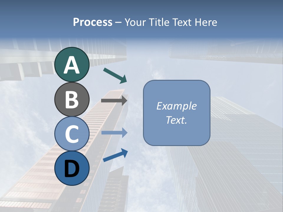 Downtown Calgary Office Buildings Soaring Into The Skyline While Gleaming In The Sun PowerPoint Template