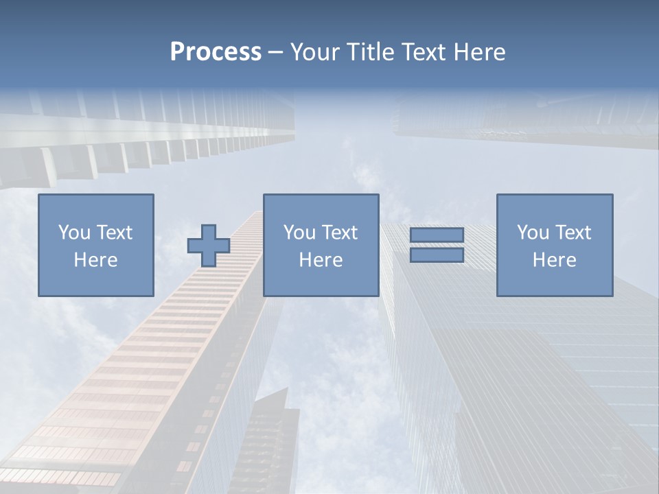 Downtown Calgary Office Buildings Soaring Into The Skyline While Gleaming In The Sun PowerPoint Template