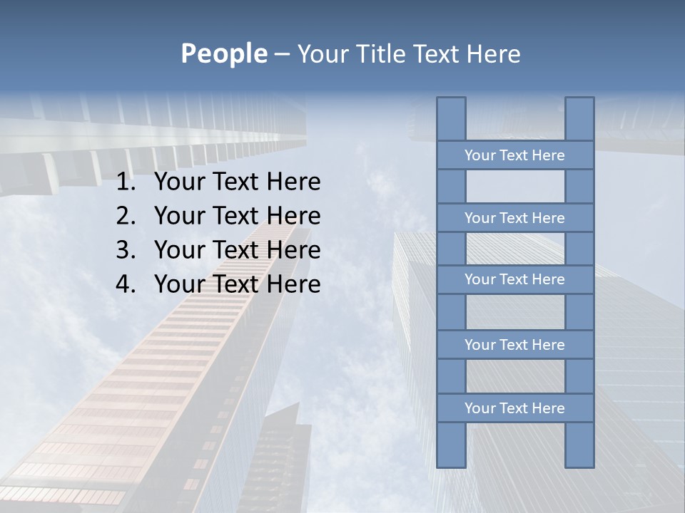 Downtown Calgary Office Buildings Soaring Into The Skyline While Gleaming In The Sun PowerPoint Template